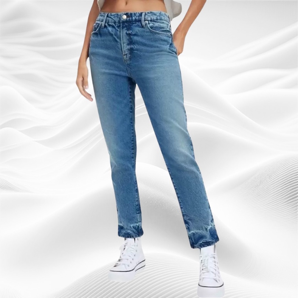 Good American NWT Women's Jeans The Weekender Jean Indigo339 Size 4/27